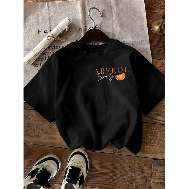 Graphic Print T-shirt, Short Sleeve Crew Neck Casual Top For Summer & Spring, Women'S Clothing