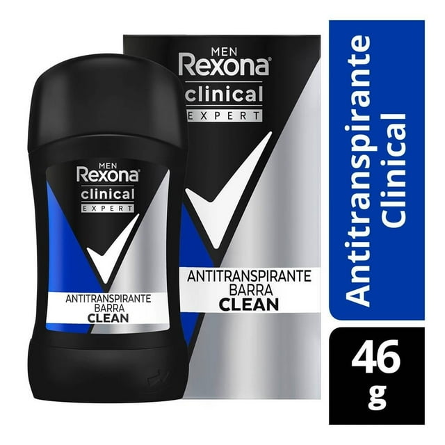 Antitranspirante Rexona men clinical expert clean en barra 46 g
