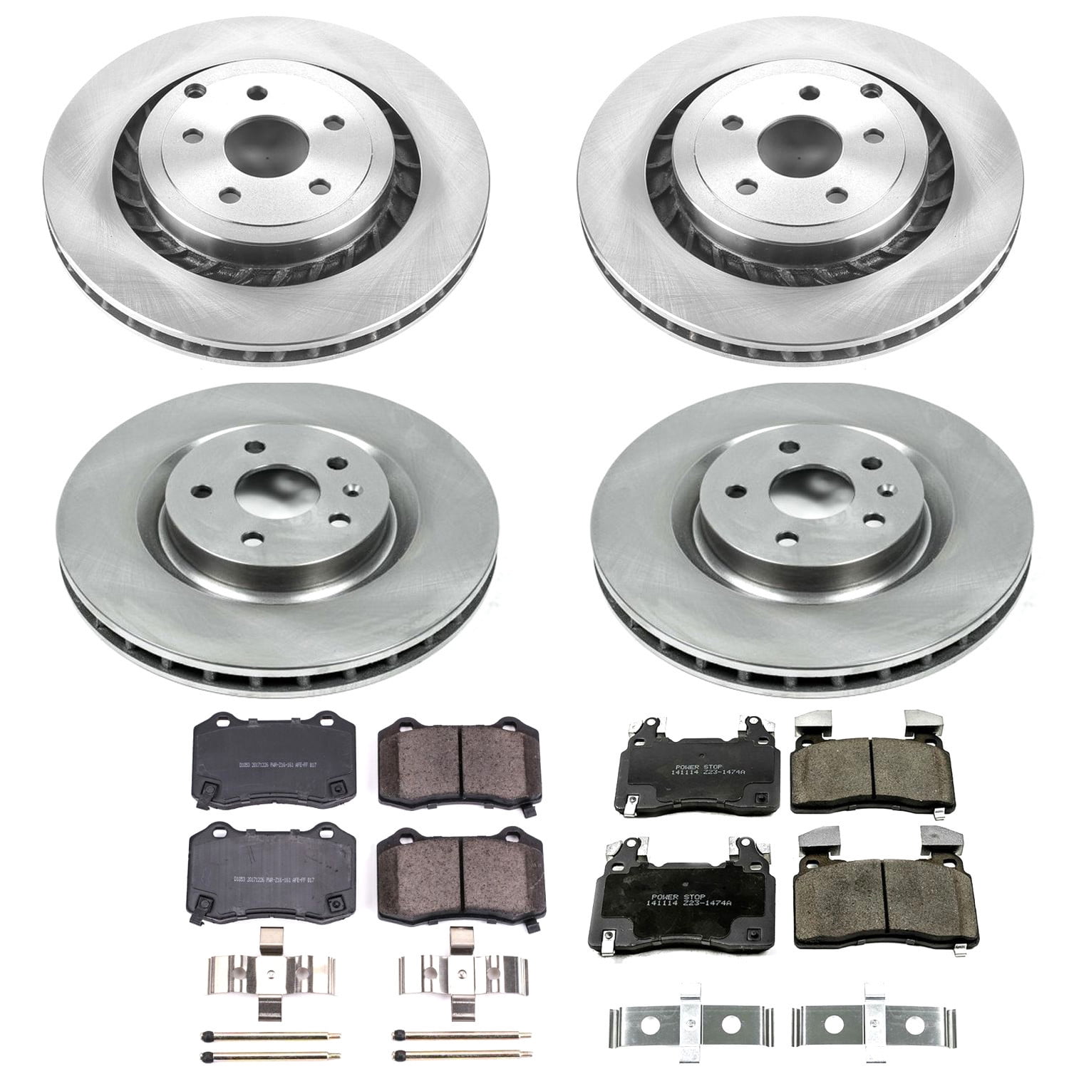 PowerStop Front and Rear Stock Replacement Brake Pad and Rotor Kit Fits: CHEVROLET Select Models KOE7006