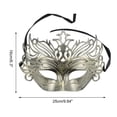 thumbnail image 2 of Unique Bargains 1 Pc Crown Party Mask Gold Tone Plastic, 2 of 5