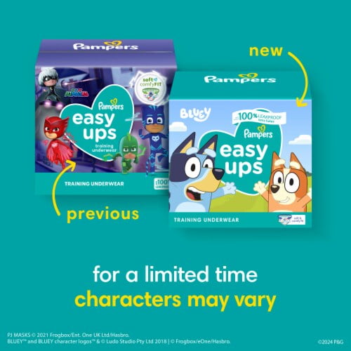 Pampers Easy Ups Training Underwear Boys Size 7 5T6T (41+lbs) 46 count - Pack of 2