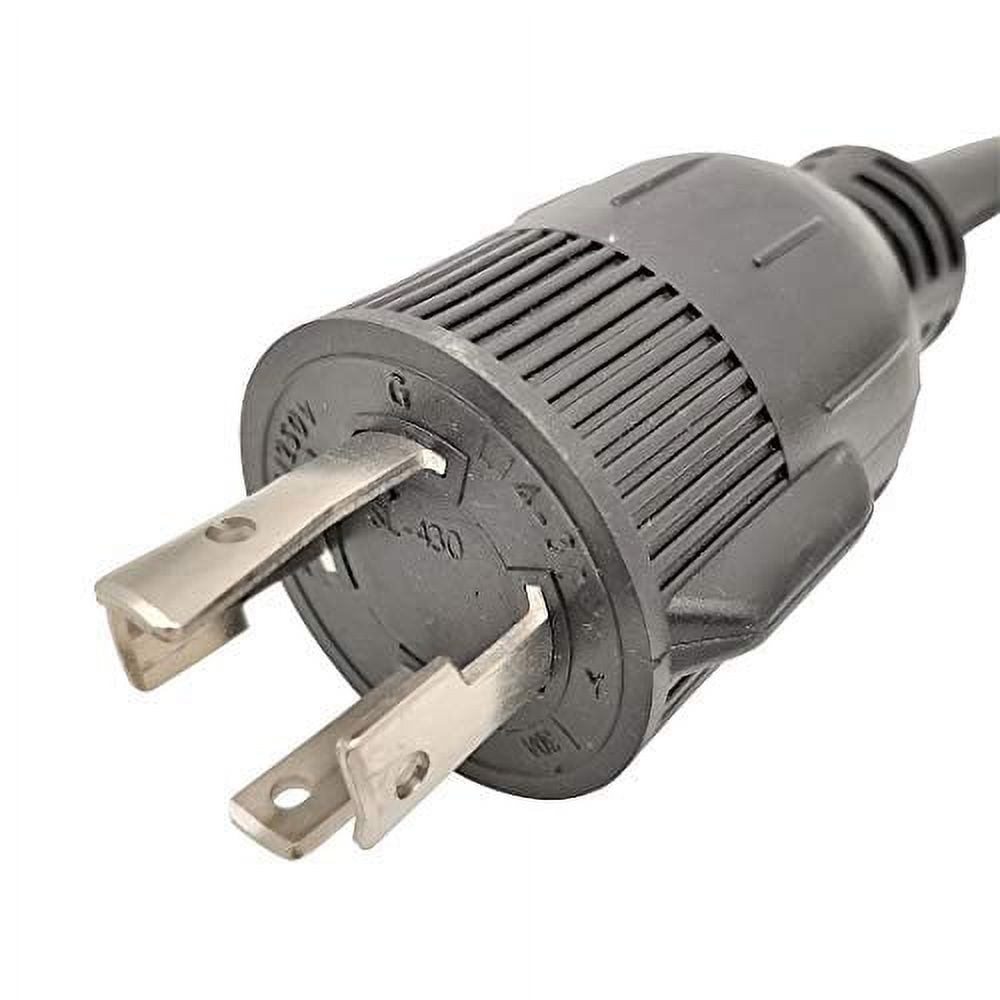 Parkworld 61810 Adapter Cord 4 Prong Generator Plug L14-30P to 10-50R Electric Stove Receptacle, NEMA L14-30 Generator Male to NEMA 10-50R Electric Stove Female, 30A 250V 7500W, 1FT