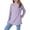 Purple, variant on Diufon Girls Casual Shirts Soft Cotton Long Sleeve Thumbholes Pullover Crewneck Tops Trendy Solid Color Blouse