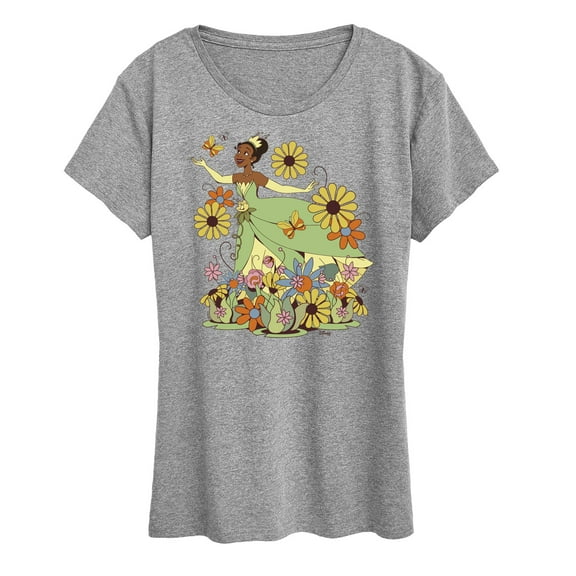 Disney Princess - Tiana Retro Florals - Women's Short Sleeve Graphic T-Shirt