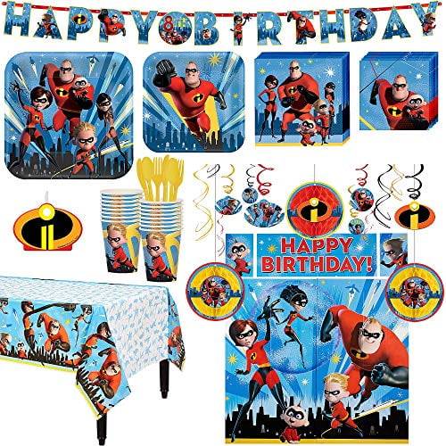 Boys Girls The Incredibles Birthday Party Decoration Scene Setter Photo Props 