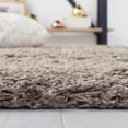thumbnail image 4 of SAFAVIEH Polar Abbot Solid Shag Area Rug, Mushroom, 8' x 8' Square, 4 of 10