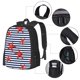 thumbnail image 2 of Fotbe Starfish Navy Blue Stripe Mochila para Hombre y Mujer - Tela Oxford 600D Resistente - Mochila Impermeable de Gran Capacidad para Escuela, Viajes y Senderismo, 2 of 6