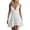 White, variant on Dvprdro Deep V Neck Knot Front Self Tie Waist Ruffle Hem Loose A Line Mini Dress for Women 2026 Summer Beach Vacation Solid
