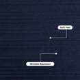 thumbnail image 5 of Mainstays Soft Velvet Stripe Quilted Pillow Sham, Dark Blue, King, 2 Pack, All Ages, 5 of 8