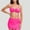 Fuchsia, variant on Women's 3-Piece Bikini Set with Ring Front Bandeau Top High Waist Bottom and Matching Cover-Up Skirt - Medium, Fuchsia
