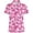 C-Pink285, variant on DHFJKG Cancer Awareness Polo Shirts For Women Ribbon Printed Short Sleeve Collared Shirts