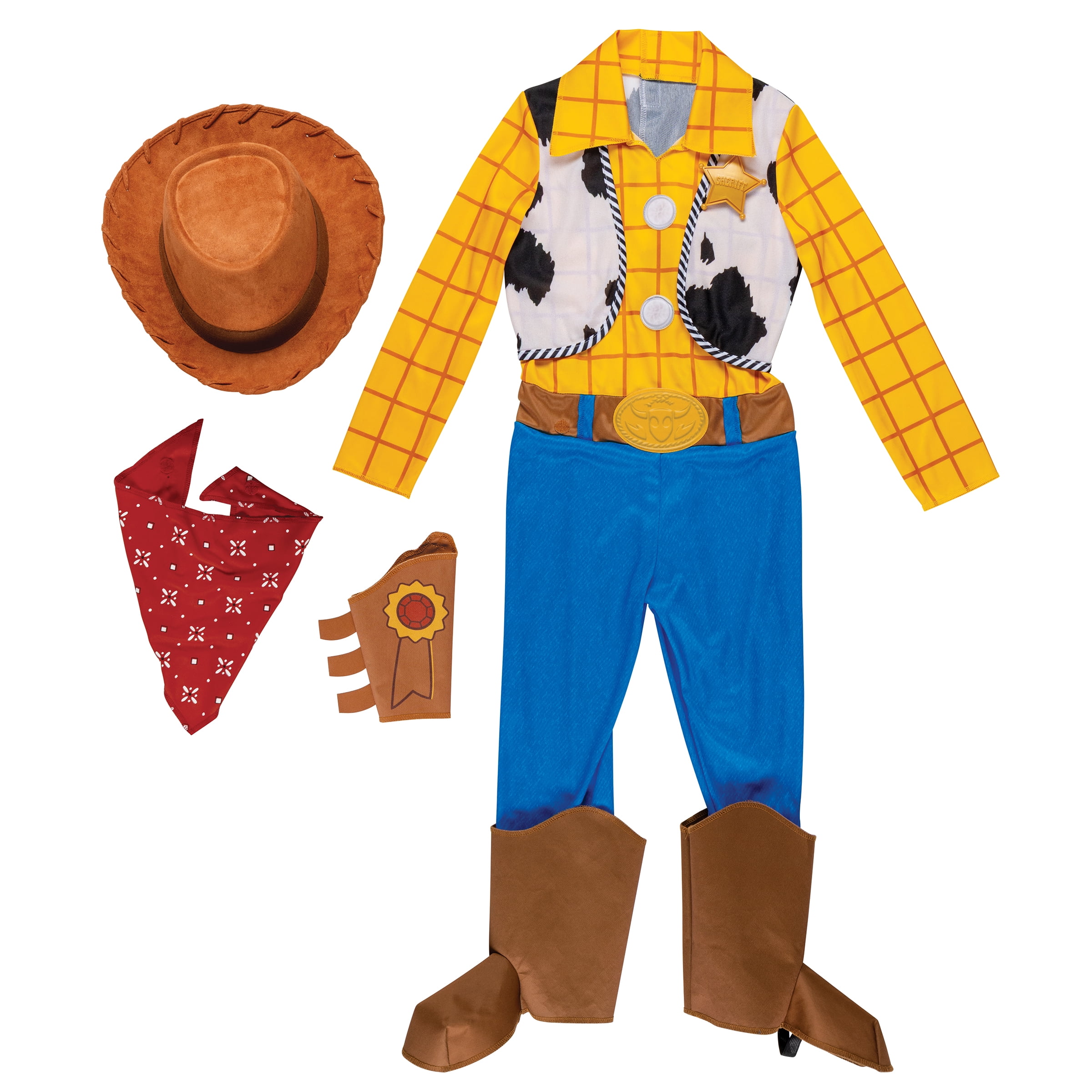 Disney Toy Story 5 Woody Halloween Family Matching Costume for Children, Boys Size S (6/7), by Disguise