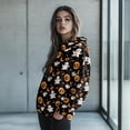 thumbnail image 2 of COEQINE Oversized Long Sleeves Women's Hoodies Tops Sweatshirts Pullover Fashion Y2K Loose Fit Cozy Soft Hooded Sweatshirt Ghosts and Pumpkins Crewneck Fall Winter Outfits Clothes, XL, 2 of 7