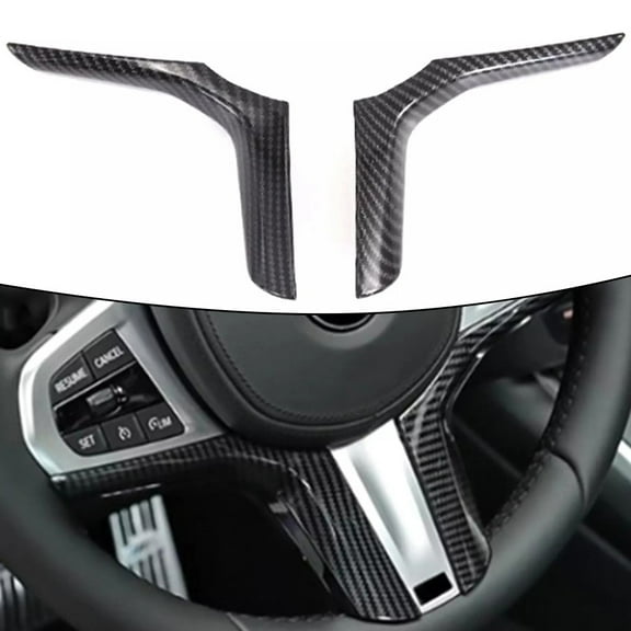 Mduoduo 2Pcs/Set Carbon Fiber Car Steering Wheel Switch Trims For BMW X3 X5 2018-2022 Car Accessories