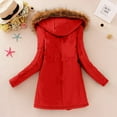 thumbnail image 2 of Fluffy Jacket Button Down Overcoat Women Solid Color Coat Windproof Outer Coat Warm Winter Overcoat Long Sleeve Cardigan, 2 of 5