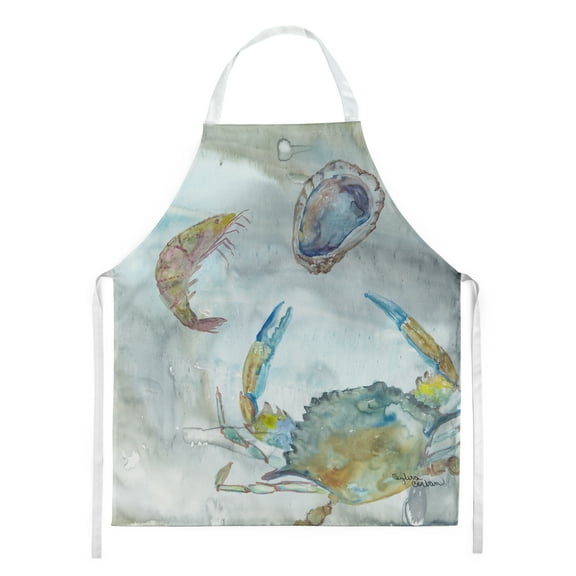 Crab, Shrimp and Oyster Watercolor Apron