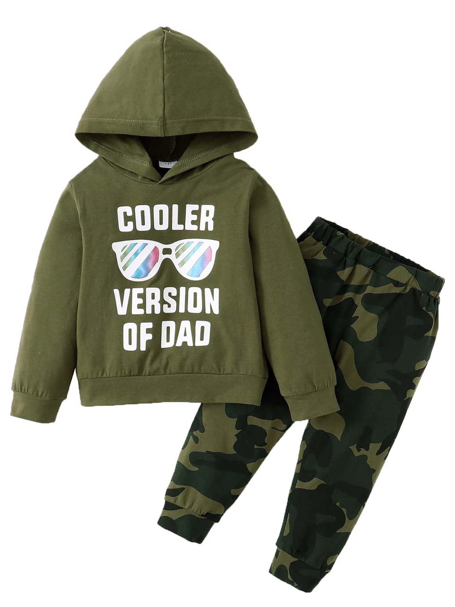 CARETOO Toddler Boy Girls Clothes Casual Outfits Letter Printed Hoodies Pants 2PCS Set Cotton Fabric