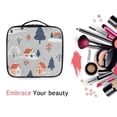 thumbnail image 6 of FORMRS Travel Makeup Bag Large Capacity Train Case Cosmetic Organizer with Adjustable Dividers, Gray Cartoon Houses, 6 of 8