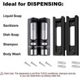 thumbnail image 2 of Dispensador de jabón manual de pared LANNMXG 2x 400 ml ABS negro para champú o limpiador de manos, 2 of 5