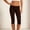01 Brown, variant on YueHuiYing Women’s Capri Leggings Cotton Knee and Ankle Length Leggings for Women Plus Size Stretch Summer Lightweight Pants