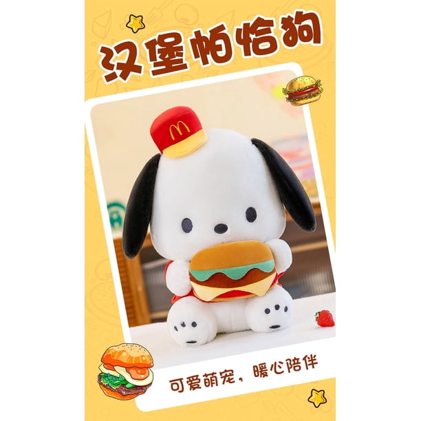 Sanrio Pochacco Series Hamburger Pochacco Plush 52cm Pillow Dolls