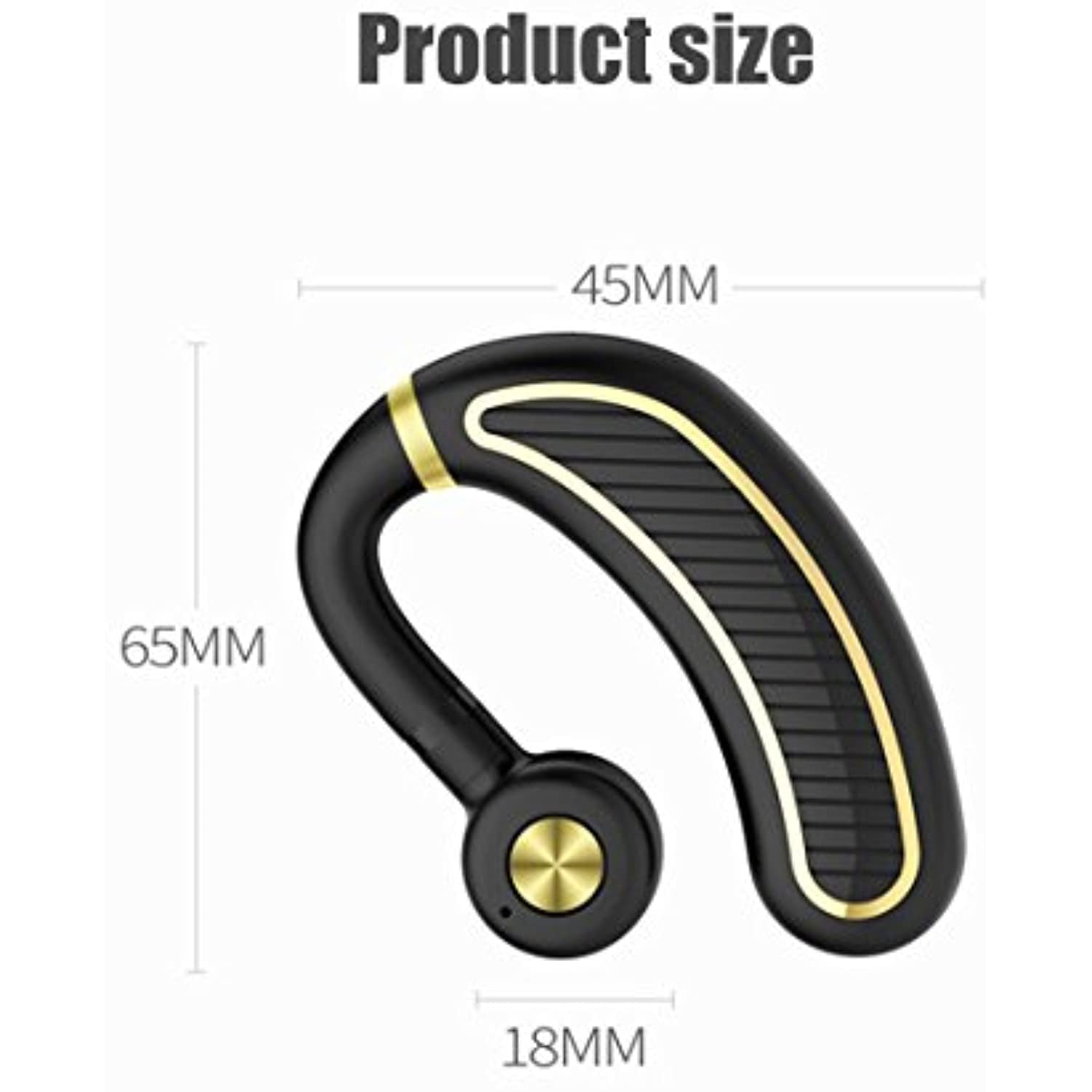Bluetooth Headset,Wireless Bluetooth 4.1 Business Headphone Earphone 300mAh Super Long Standby Earpiece with Mic,Sweatproof,Noise Reduction,Mute Switch for Cell Phone Truck Driver,Office,Sport Skype 