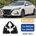 thumbnail image 2 of Set Of 4 Mud Flaps For Nissan Sentra 2020-2021 Accessories, No Drilling Mudguards For Car Tire Protector, Front And Rear Splash Guards -black, 2 of 6