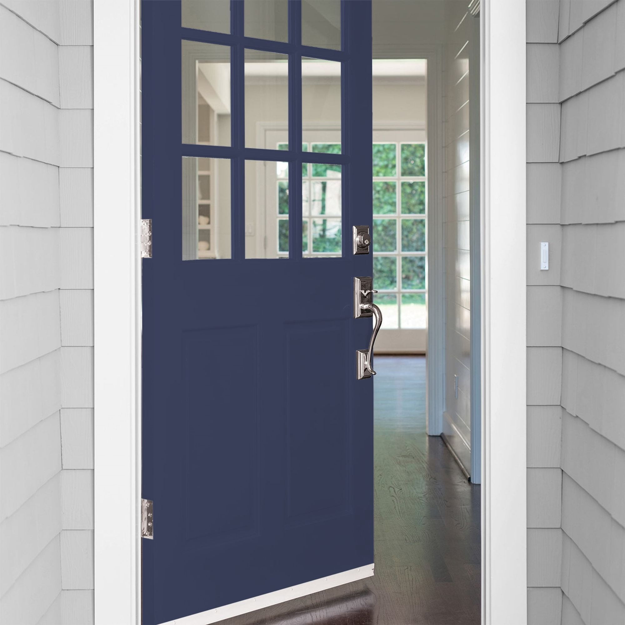Glidden High Endurance Plus Victory Blue Semi Gloss Exterior Paint and Primer, 1 Quart