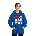 thumbnail image 5 of I Love My Rad Wife Graphic Hoodie Sweatshirt, Sizes S-5XL, 5 of 9