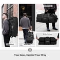 thumbnail image 5 of STOVER 100L Rolling Duffel Backpack With Wheels, Unisex Adult XX-Large 34 Inch Durable Travel Bag With Toiletry Bag, Black, 5 of 7