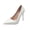 White, variant on Black Womens Versatile Solid Color High Heels Pointed Toe Closed Toe Fashionable Comfortable