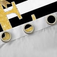 thumbnail image 4 of Erosebridal Cartoon Initial E Black Out Curtains for Girl, Stripes Lines Curtains Pack of 2 (42x63 Each), 4 of 6