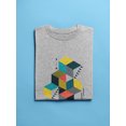 thumbnail image 3 of Dot And Line Art Squares T-Shirt Men -Image by Shutterstock, Male x-Large, 3 of 4
