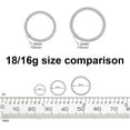 thumbnail image 2 of 6pcs G23 Titanium Septum Rings 16G Diameter 6mm/8mm/10mm Hinged Nose Ring Hoops for Women Men Cartilage Hoop Earrings Body Piercing Rings Black/Silver/Gold Plated/Rose Gold Plated Lip Rings, 2 of 6