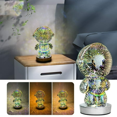 

Tiitstoy Atmosphere 3D Lamp Desk Colorful Light Glass Lampshade Gift Spring Decor