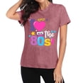 thumbnail image 5 of T-Shirts For Women Summer Round Neck Retro 80s Loose Casual Short Sleeved Top Womens Tops, 5 of 5