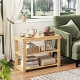 thumbnail image 6 of EDX 3 Tier Bamboo Shoe Rack Bench, 11.3'' x 19.7'' x 18'' Storage Seat Organizer with 286lb Capacity for Entryway, Bedroom and Living Room, Wood, 6 of 10