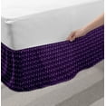 thumbnail image 2 of Abstract Bed Skirt, Simplistic Hand Drawn Like Symmetric Tribal Object Bohemian Essentials, Elastic Bedskirt Dust Ruffle Wrap Around for Bedding Decor, 4 Sizes, Dark Purple Pale Lilac, by Ambesonne, 2 of 2