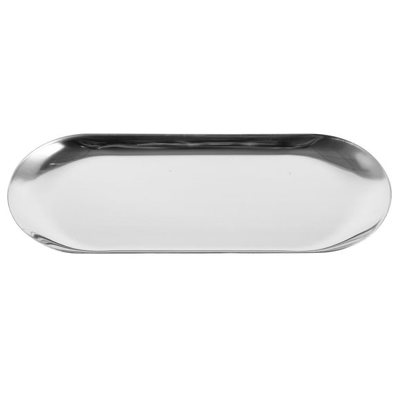 Stainless Steel Fish Plate Coffee Table Decor Tea Cup Tray Dessert Serving Dish Fruit Plate