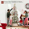 thumbnail image 6 of Best Choice Products Pre-Lit Flocked Sparse Christmas Tree 6ft Artificial Pine Tree, w/White & Multicolored LED Lights - Green, 6 of 10