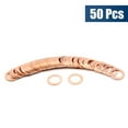 thumbnail image 4 of 14mm Inner Dia Copper Crush Washers Flat Car Sealing Gaskets Rings 50pcs, 4 of 4