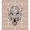 thumbnail image 3 of Ambesonne African Duvet Cover Sets, Roaring Wild Leopard, 2-King, Cocoa Beige Black, 3 of 7