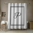 thumbnail image 4 of Creative Products Classic White Monogrammed Shower Curtain - P, 4 of 7