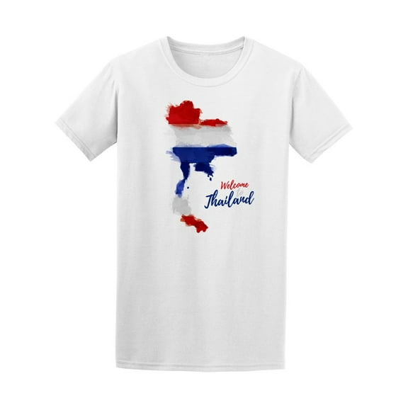 Watercolor Thailand Map Flag Tee Men's -Image by Shutterstock