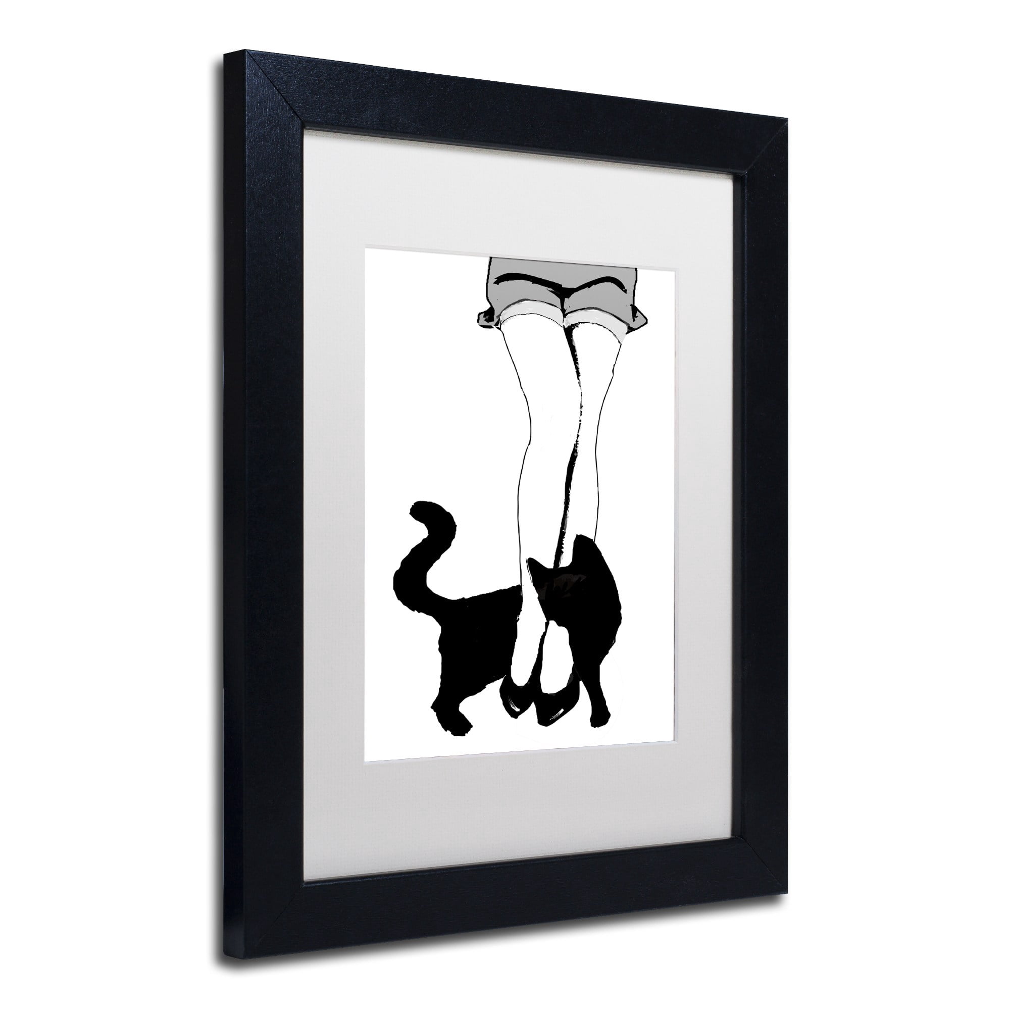 "Black Cat" Canvas Art by Color Bakery White Matte, Black Frame