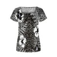 thumbnail image 4 of Kayannuo Short Sleeve Womens Tops Graphic Tees Women Valentine's Day Women Fashion Printed Casual V-Neck Short Sleeve Loose T-Shirt Blouse Tops, 4 of 5