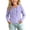 Purple, variant on Long Sleeve Tops for Girls with Hooded Lightweight Tee Shirts Breathable Base Layer Tops 2-12 Years