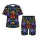 thumbnail image 1 of Balery Colorful Floral Conjunto de Pijama Infantil de Manga Corta con Estampado – Ropa de Dormir de Algodón Suave-XX-Large, 1 of 6