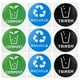 thumbnail image 3 of Pegatina de Letras Redondo de 60 piezas/establecido, Pegatina de Reciclaje de Basura de Reciclaje de Basura Pegatina de Basura, Para Botes de Basura., 3 of 7