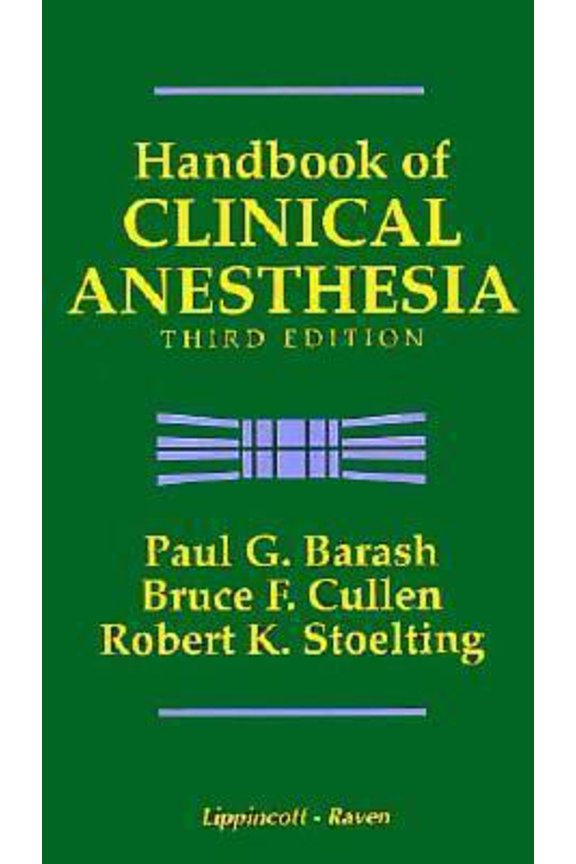 Pre-Owned Handbook of Clinical Anesthesia (Paperback) by Paul G Barash, Robert K Stoeling, Robert K Stoelting
